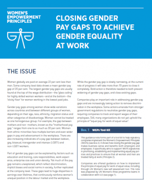 Closing Gender Pay Gaps To Achieve Gender Equality At Work | WEPs